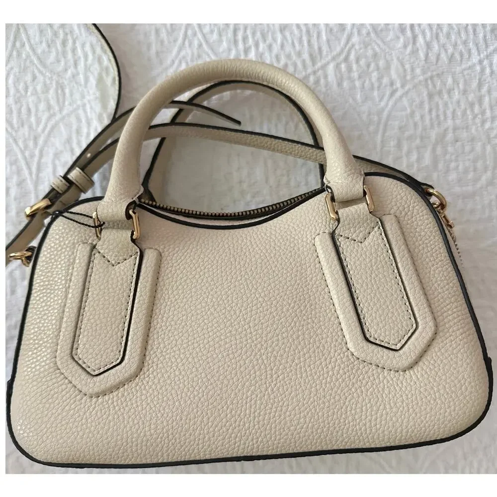 Marc Jacobs Drifter  Crossbody Small Satchel Pebbled Leather Biege